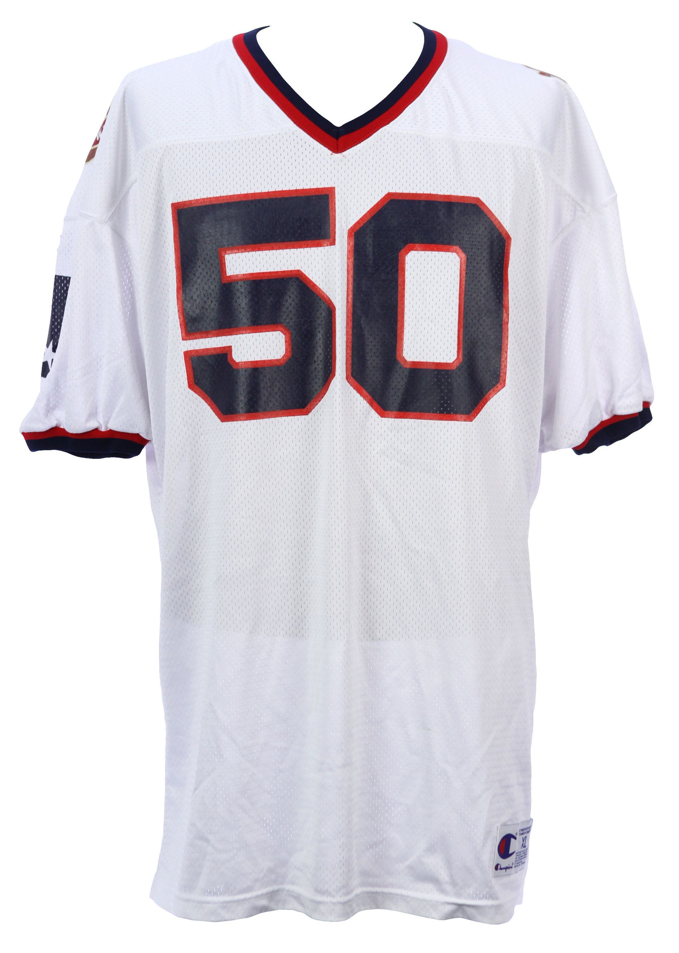 Lot Detail - 1984 Mike Singletary Chicago Bears Game-Used Road Jersey  (Custom Sides & Tapered • Repairs • Displayed In Chicago Bears Team Museum)