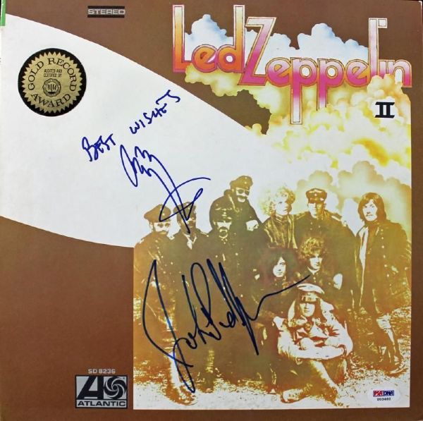 Led Zeppelin: Jimmy Page & John Paul Jones Signed "Led Zeppelin II" Record Album (PSA/DNA)