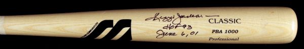 Reggie Jackson Signed Baseball Bat w/ "HOF 01 June 6 01" Inscription (PSA/JSA Guaranteed)