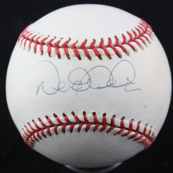 Derek Jeter Rare Signed Rookie-Era OAL (Budig) Baseball (JSA)