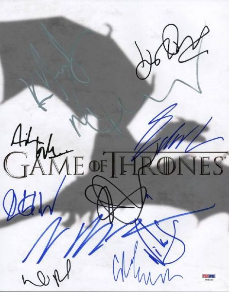 "Game of Thrones" Cast Signed 11" x 14" Color Photo w/11 Signatures (PSA/DNA)