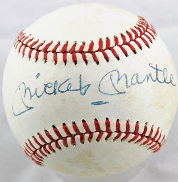 Mickey Mantle Vintage Signed OAL MacPhail Baseball (PSA/DNA)