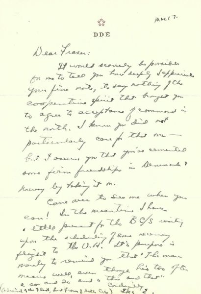 President Dwight D. Eisenhower Hand Written Letter, One of a Handful Known to Exist! (PSA/DNA)