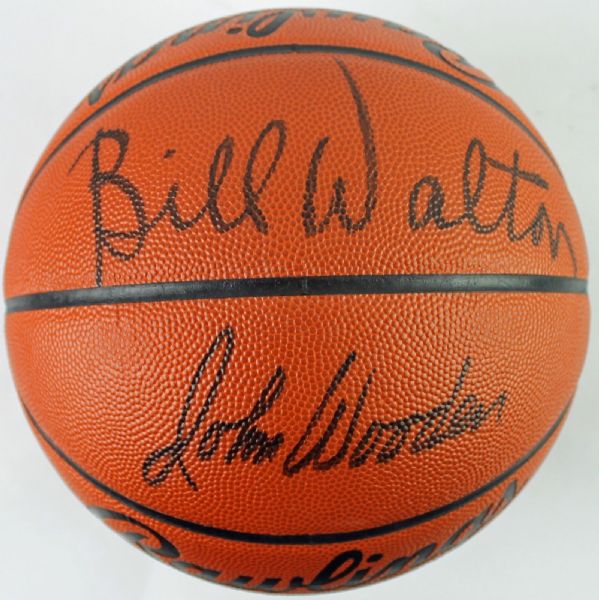 Joe Wooden & Bill Walton Dual Signed NCAA Final Four Basketball (JSA)