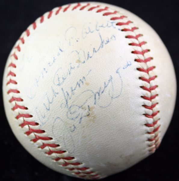 Joe DiMaggio Vintage Signed OAL Cronin Baseball (JSA)