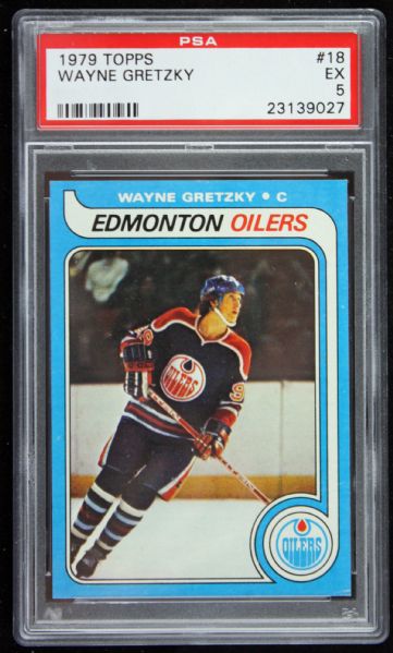 1979 Topps Wayne Gretzky Rookie Card Graded EX 5 (PSA)