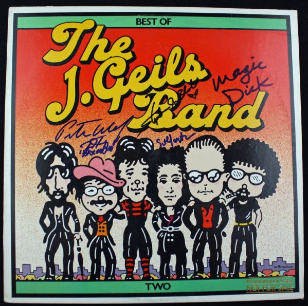 J Geils Band Signed "Best Of" Album w/ 6 Signatures (PSA/JSA Guaranteed)