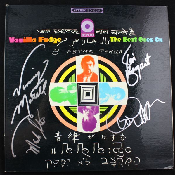 Vanilla Fudge Band Signed "The Beat Goes ON" Album w/ 4 Signatures (PSA/JSA Guaranteed)