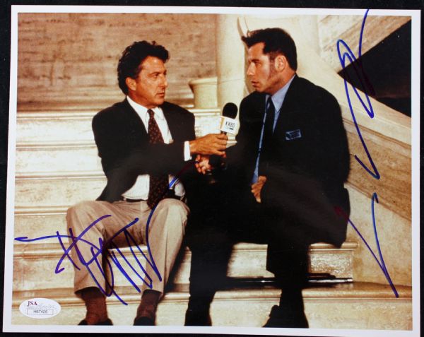 Dustin Hoffman & John Travolta Signed "Mad City" 8" x 10" Color Photo (JSA)