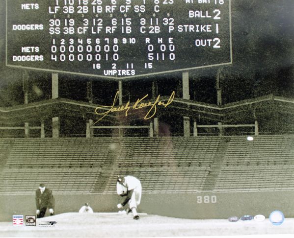 Sandy Koufax Signed 16" x 20" Perfect Game Photo (Steiner Sports)