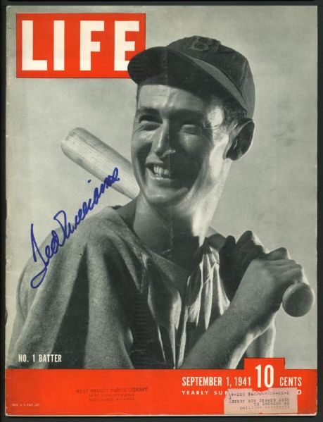 Ted Williams Signed 1941 LIFE Magazine (JSA)