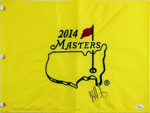 Bubba Watson Signed 2014 Masters Pin Flag (JSA)