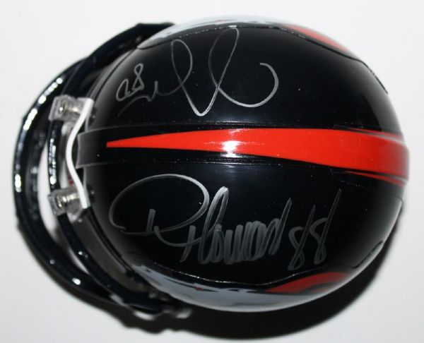 Broncos: Demaryius Thomas & Julius Thomas Dual-Signed Mini Helmet (PSA/DNA)