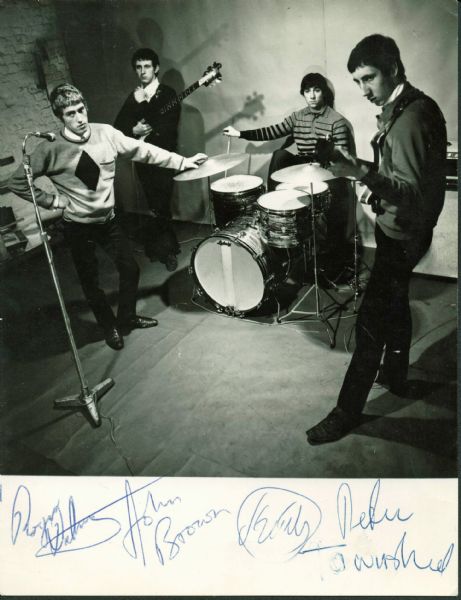 The Who: ULTRA-RARE c. 1964 Band Signed 6" x 8" On-Stage Photo w/ Kieth Moon! (PSA/DNA)