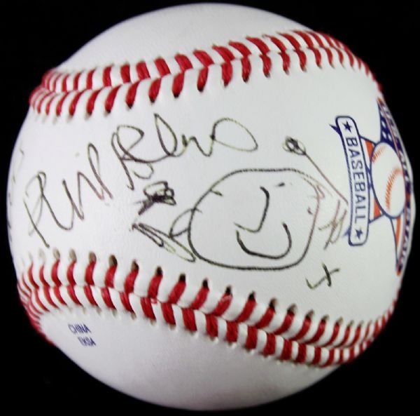 Pete Seeger Signed Baseball w/ Rare Sketch! (PSA/DNA)