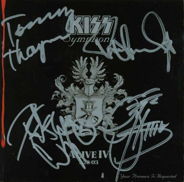 Kiss Group Signed "Alive IV" CD Booklet w/ Four Signatures! (JSA)