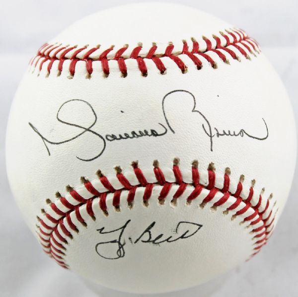 Mariano Rivera, Yogi Berra & Steve Karsay Signed OML Baseball (PSA/DNA)