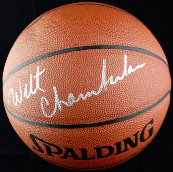 Wilt Chamberlain Near-Mint Signed NBA Leather Basketball (JSA)