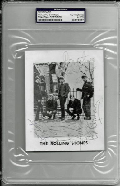 The Rolling Stones: Vintage Band Signed 4.5" x 5.5" Promotional Photo w/ Jones! (PSA/DNA Encapsulated)