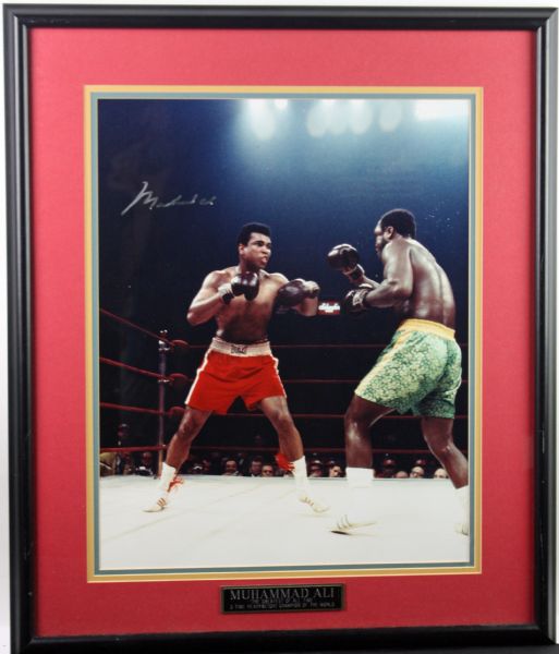 Muhammad Ali Signed 16" x 20" Color Photo Versus Joe Frazier! (JSA)