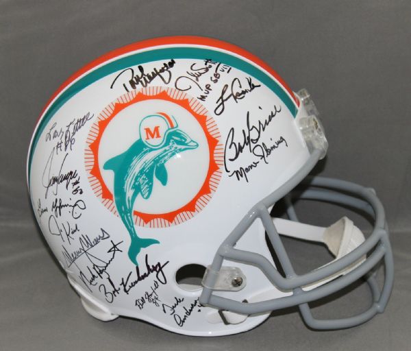 1972 Miami Dolphins (Perfect Season) Team Sized Full Sized Helmet w/ 27 Sigs (JSA)