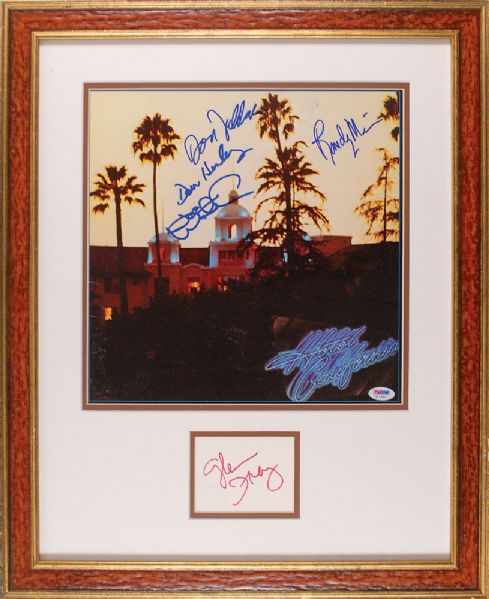 The Eagles Ultra-Rare Group Signed "Hotel California" Album Display (PSA/DNA)