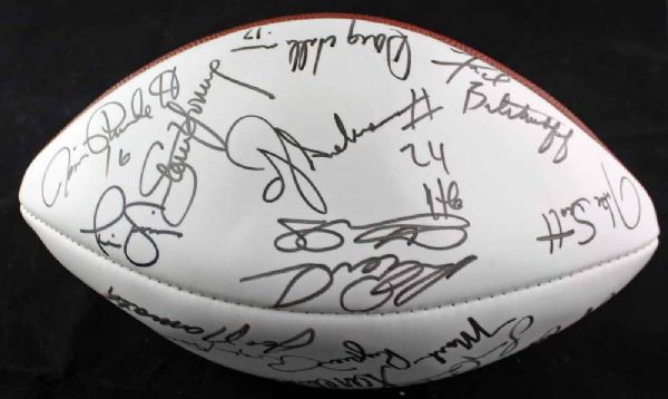 Super Bowl MVPs Multi-Signed Football w/ Starr, Montana, Rice, Namath & Others (PSA/DNA)