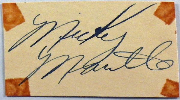 1951 Mickey Mantle Scarce Rookie-Era Ballpoint Signature (JSA)