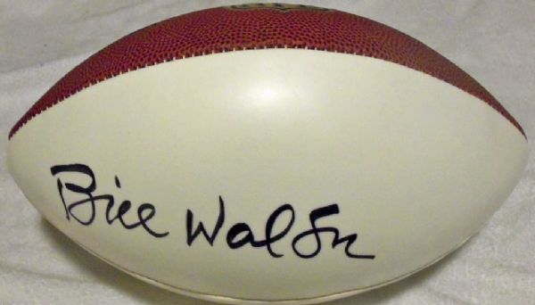 49ers: Bill Walsh ULTRA-RARE Single Signed White Panel NFL Football (PSA/JSA Guaranteed)