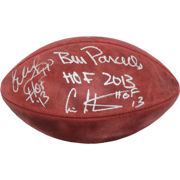 2013 NFL Hall of Fame Class Multi-Signed Football w/ Parcells, Carter & Sapp (Steiner)