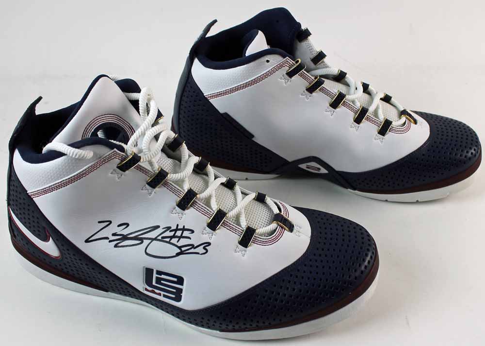 signed lebron james shoes
