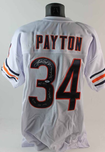  Walter Payton Signed Chicago Bears Jersey with 5 Handwritten Stats (PSA/DNA)