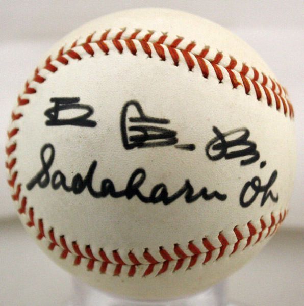 Sadaharu Oh Rare Signed Baseball w/ English & Japanese Signatures! (JSA)