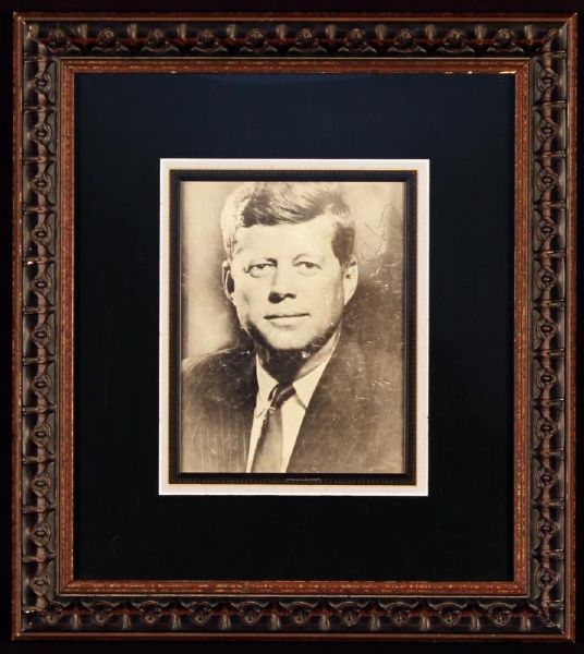 VERY RARE John F. Kennedy Signed & Framed Magazine Portrait (PSA/DNA)