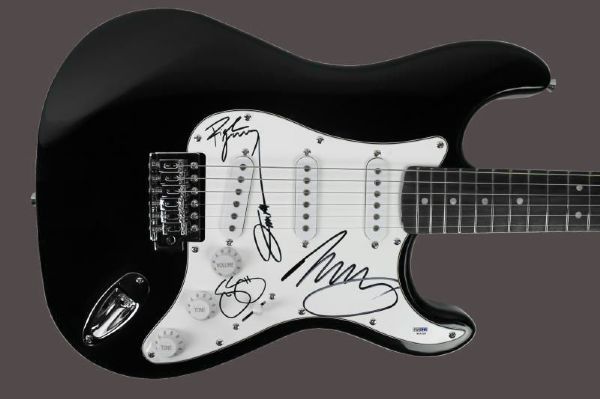 Buffalo Springfield Group Signed Stratocaster-Style Guitar w/ 4 Sigs! (PSA/DNA)