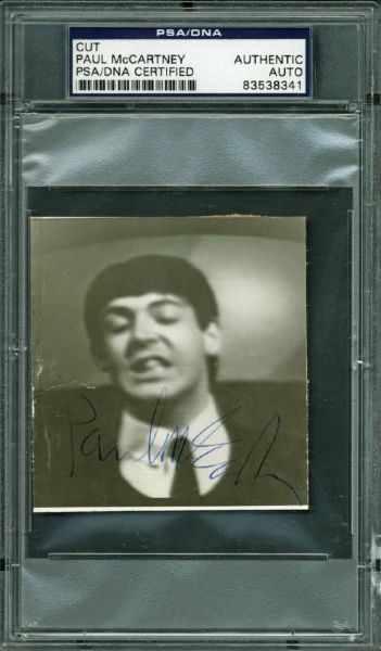 The Beatles: Paul McCartney Vintage Signed 3" x 3.25" Photo Cut (PSA/DNA Encapsulated)