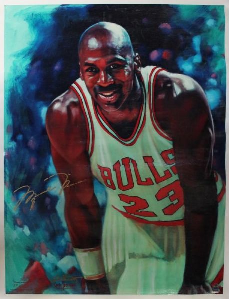 Michael Jordan Signed Limited Edition Artists Proof Canvas Giclee - "Court Jester" by Carlos Beninati (UDA)