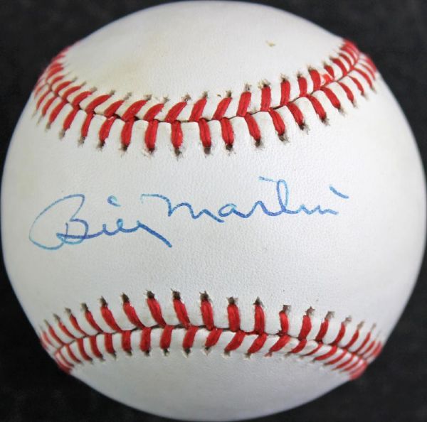 Billy Martin Single Signed OAL Baseball (PSA/DNA)