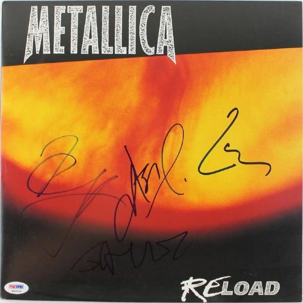 Metallica Group Signed Album: "Reload" (4 Sigs)(PSA/DNA)