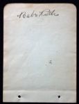 Babe Ruth Single Signed Vintage Album Page (JSA)