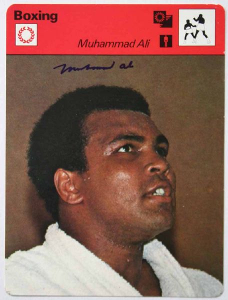 Muhammad Ali Signed 4.5" x 6.5" 1977 Photo Card (JSA)