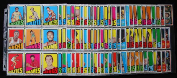 1971-72 Topps Basketball Complete Card Set (1-233)