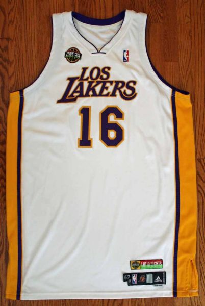 2008-09 Los Angeles Lakers Pau Gasol Game Worn "Los Lakers" Alternate Jersey (3/3/2009 vs. Memphis) (DC Sports)