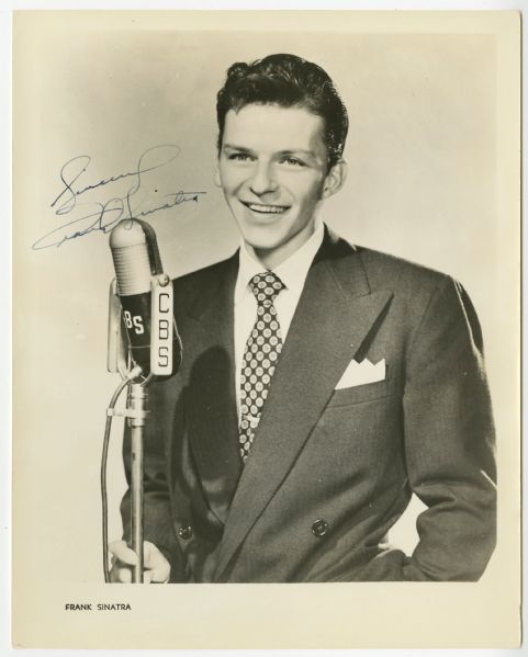 Frank Sinatra Exceptional Signed 8" x 10" Vintage Portrait Photograph - One of The Finest Weve Ever Seen! (JSA)
