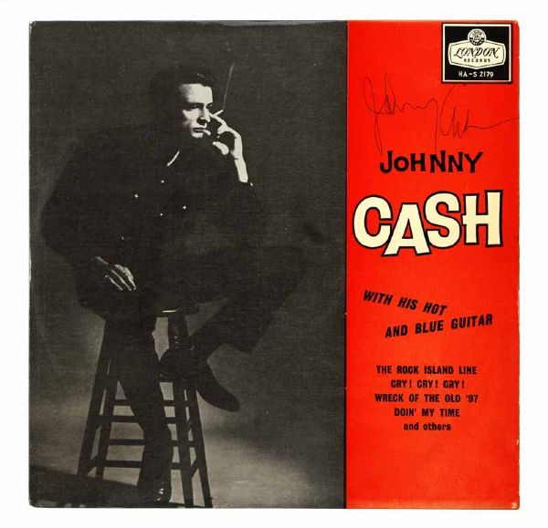 Johnny Cash Signed 1959 "With His Hot & Blue Guitar" Debut Album (JSA)