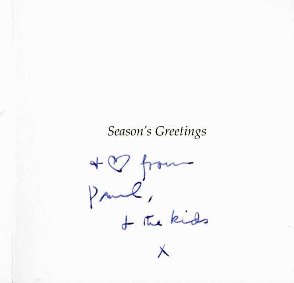 The Beatles: Paul McCartney Signed & Inscribed Personal Holiday Card (PSA/DNA & Epperson/REAL)