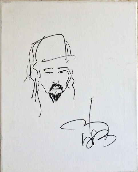 Johnny Depp Superb Hand Drawn & Signed Capt. Jack Sparrow Sketch on 11" x 14" Art Board (JSA)