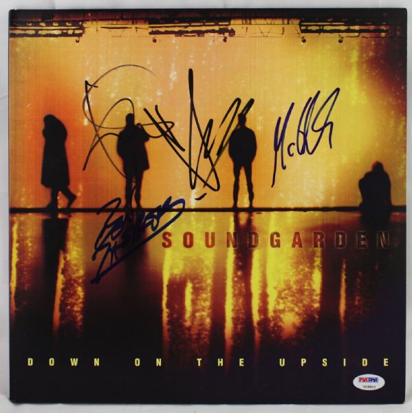 Soundgarden Rare Group Signed "Down on The Upside" Record Album (PSA/DNA)