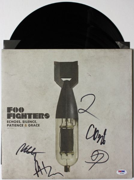 The Foo Fighters Group Signed "Echoes, Silence, Patience & Grace" Record Album (5 Sigs)(PSA/DNA)