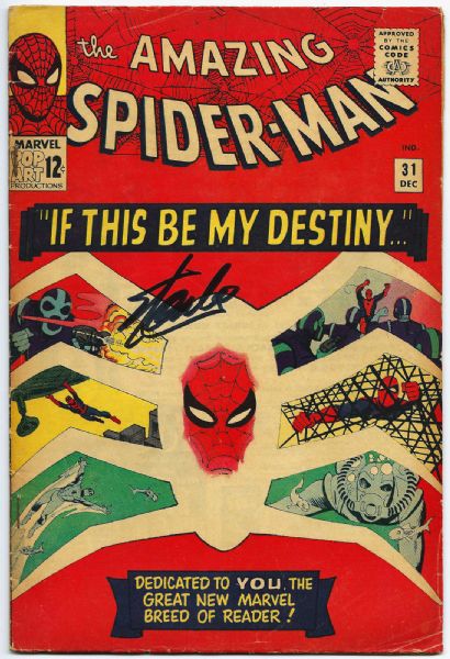 Stan Lee Rare Signed The Amazing Spider-Man #31 (1966) - PSA/DNA Graded GEM MINT 10!
